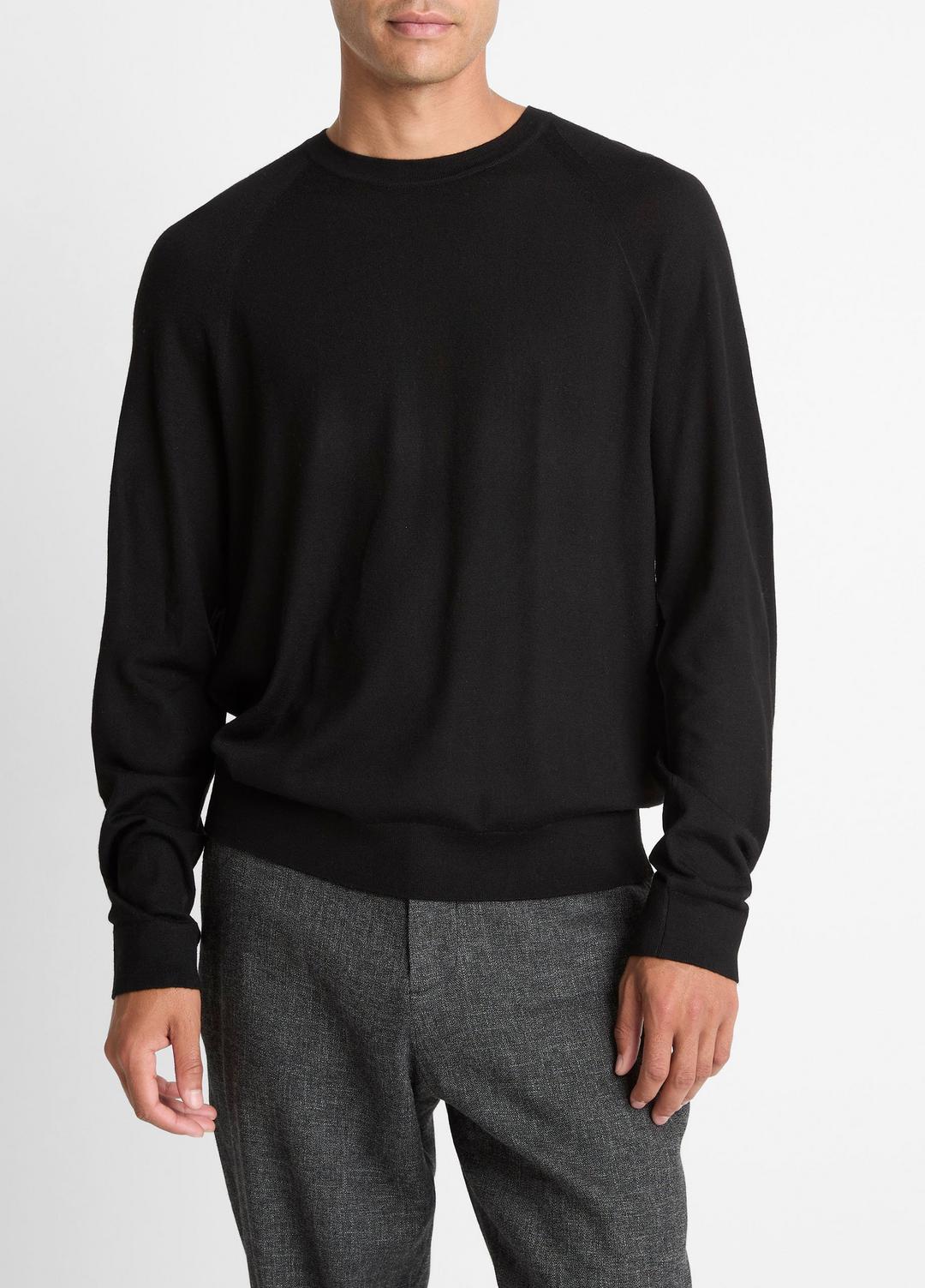 Featherweight Wool-Cashmere Crew Neck Sweater in Crew Neck | VINCE Men