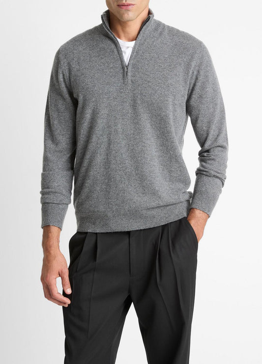 Cashmere Quarter-Zip Sweater in Quarter Zip | VINCE Men