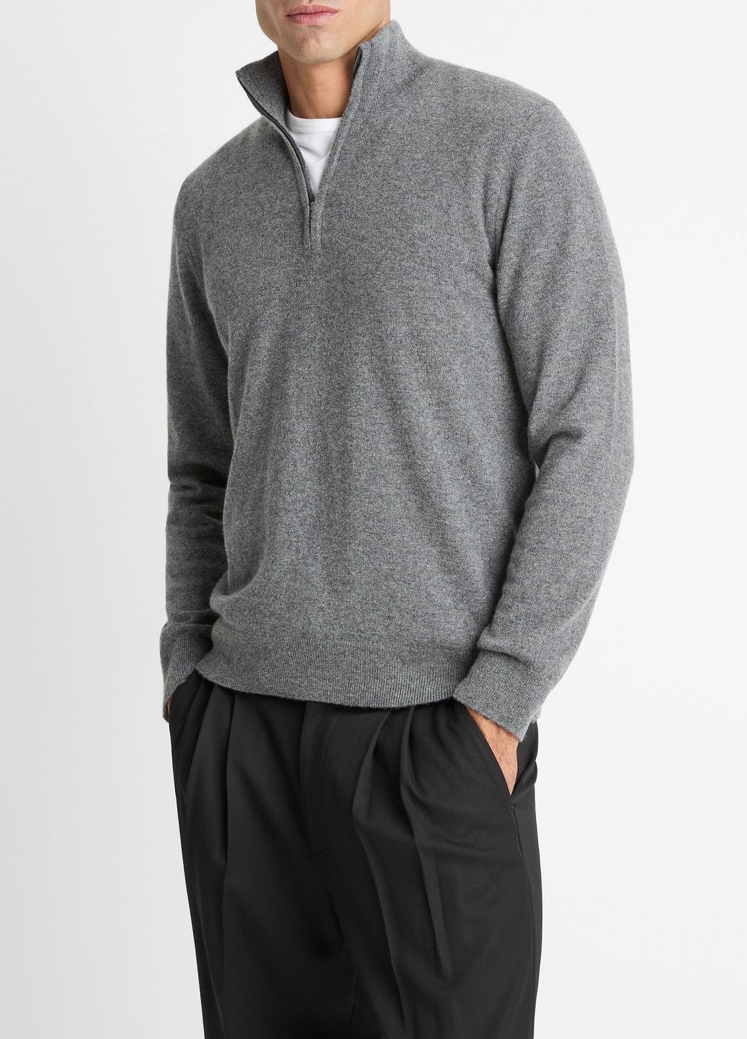 Cashmere Quarter-Zip Sweater in Quarter Zip | VINCE Men