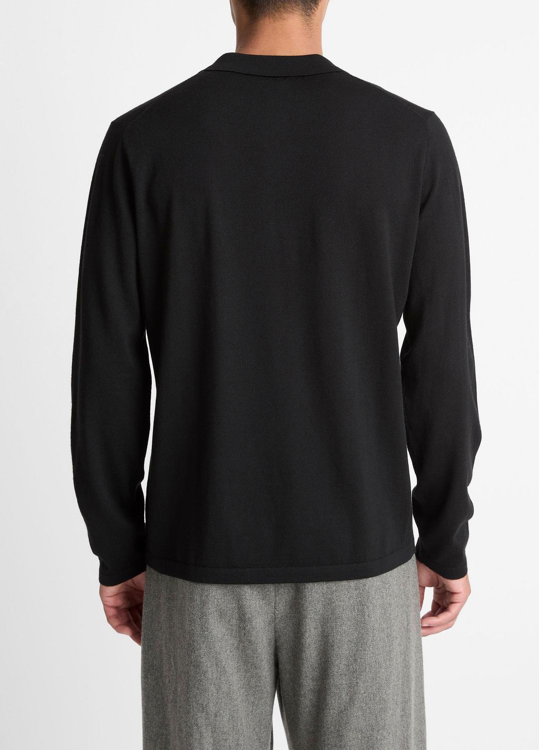 Wool Polo Sweater in Sweaters | VINCE Men