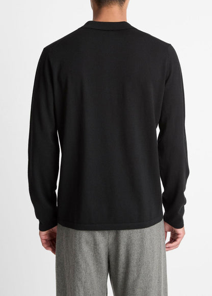 Wool Polo Sweater in Sweaters | VINCE Men
