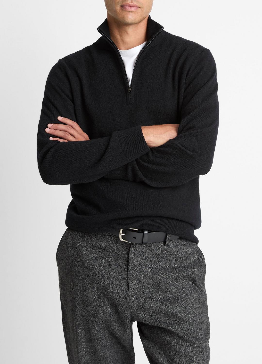 Cashmere Quarter-Zip Sweater in Quarter Zip | VINCE Men