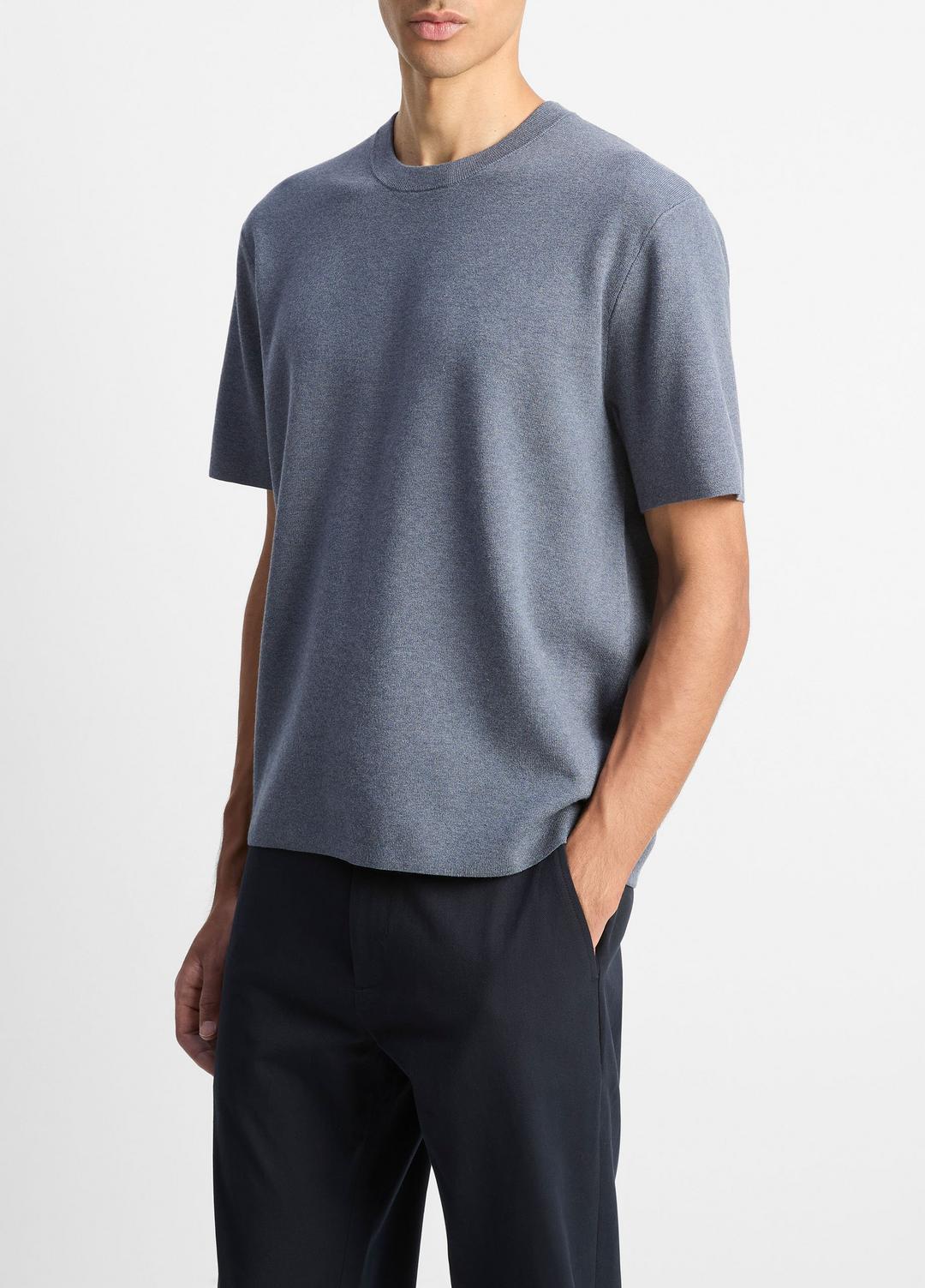 Milano Short-Sleeve Crew Neck Sweater in Crew Neck | VINCE Men
