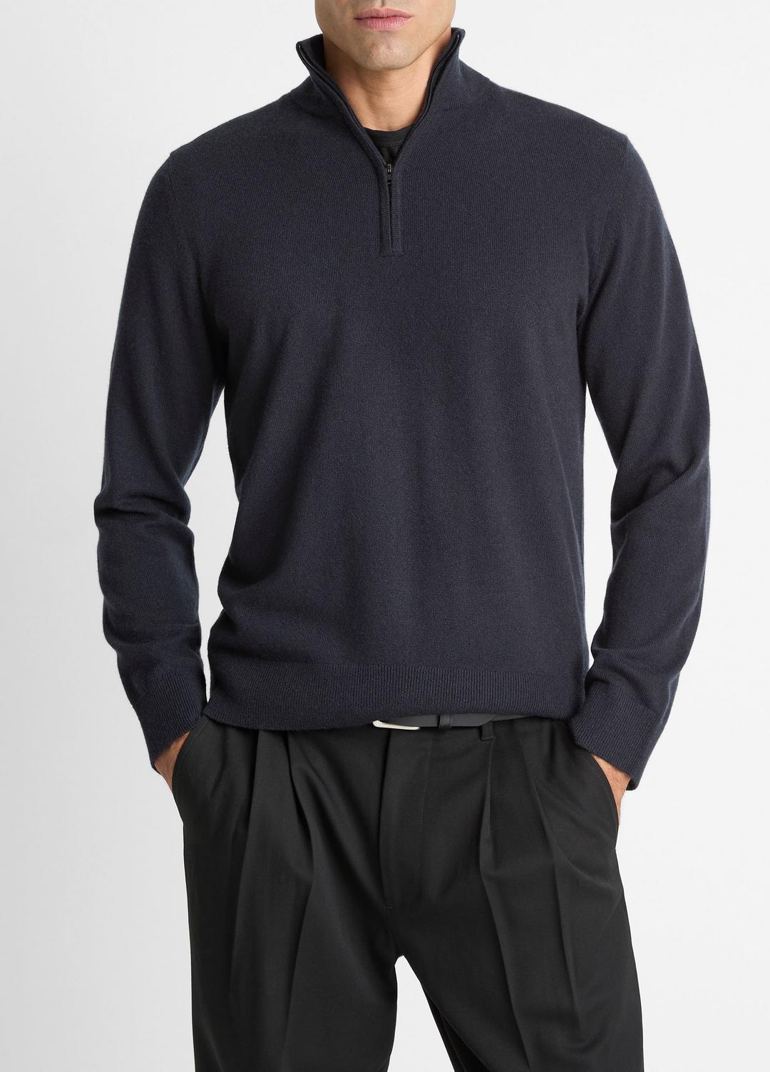 Cashmere Quarter-Zip Sweater in Quarter Zip | VINCE Men