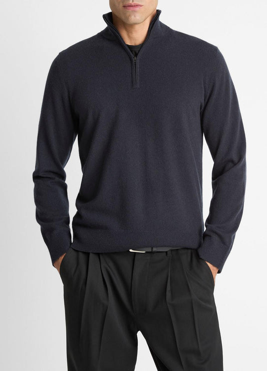 Cashmere Quarter-Zip Sweater in Quarter Zip | VINCE Men
