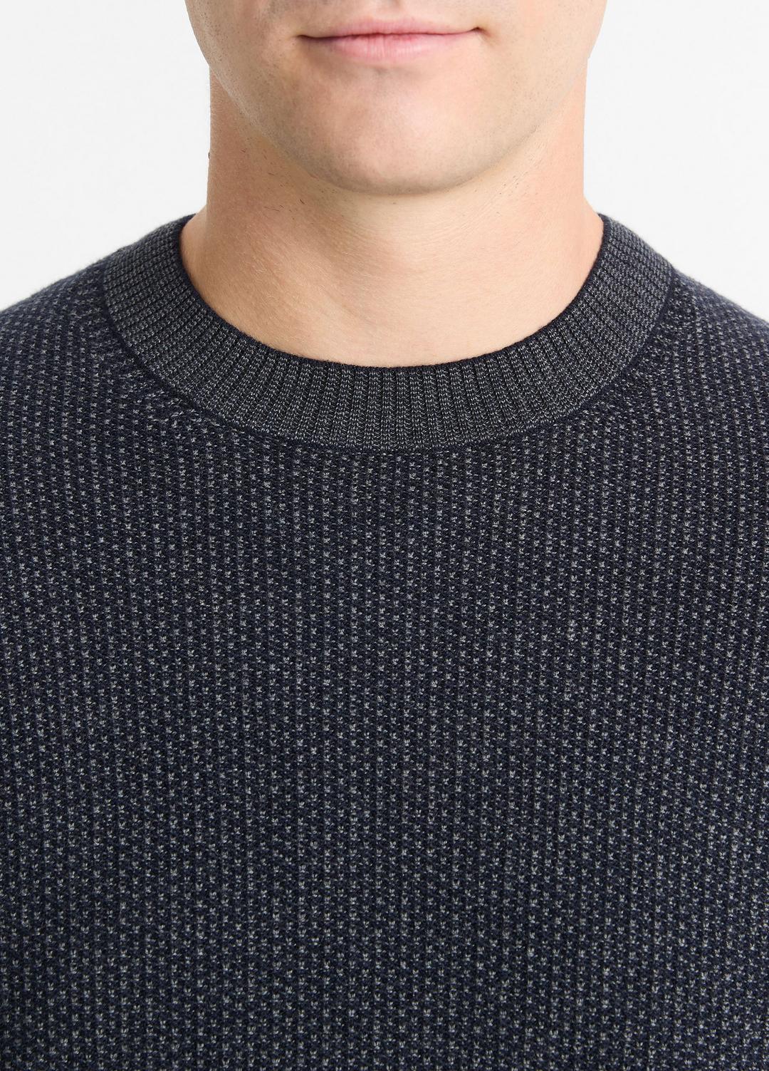 Geo-Jacquard Wool-Blend Crew Neck Sweater in Crew Neck | VINCE Men