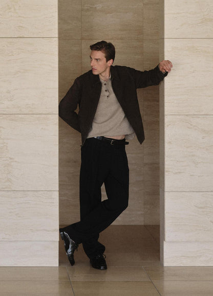 Italian Merino Wool Milano Polo Sweater in Sweaters | VINCE Men