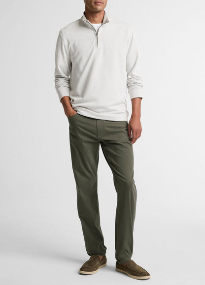 Double-Face Cotton-Blend Quarter-Zip Pullover in Quarter Zip | VINCE Men