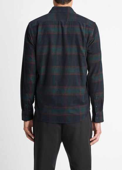 Holme Plaid Cotton Button-Front Shirt in Long Sleeve | VINCE Men