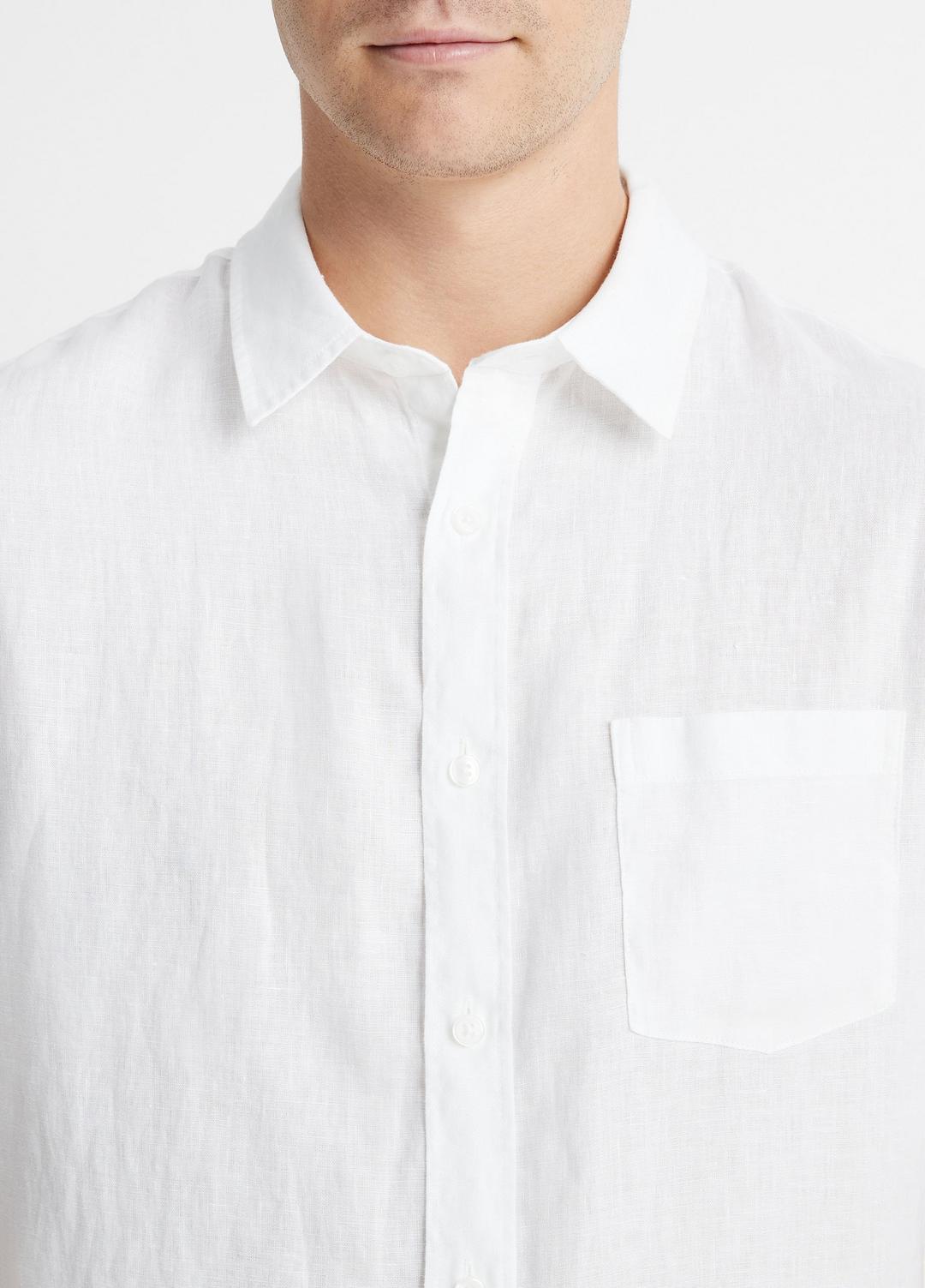 Linen Short-Sleeve Shirt in Short Sleeve | VINCE Men