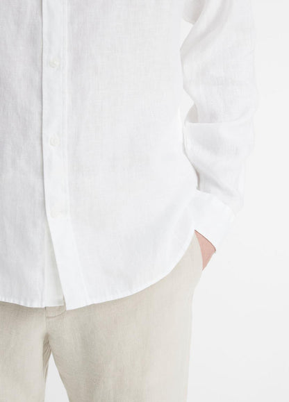 Linen Long-Sleeve Shirt in Long Sleeve | VINCE Men