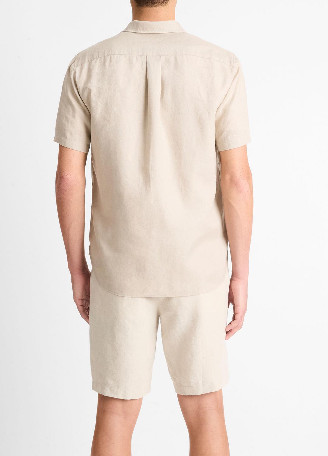 Linen Short-Sleeve Shirt in Short Sleeve | VINCE Men