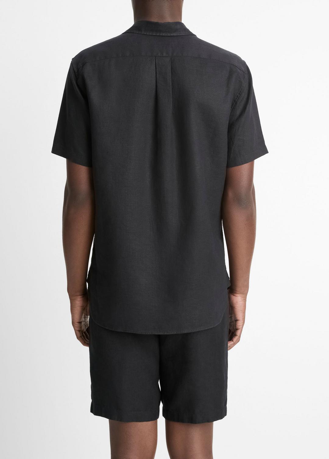 Linen Short-Sleeve Shirt in Short Sleeve | VINCE Men