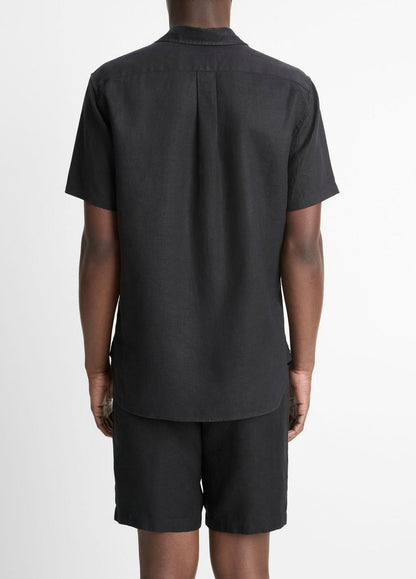 Linen Short-Sleeve Shirt in Short Sleeve | VINCE Men