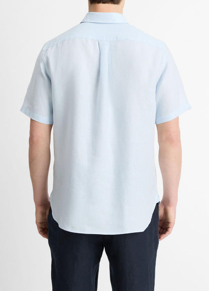 Linen Short-Sleeve Shirt in Short Sleeve | VINCE Men