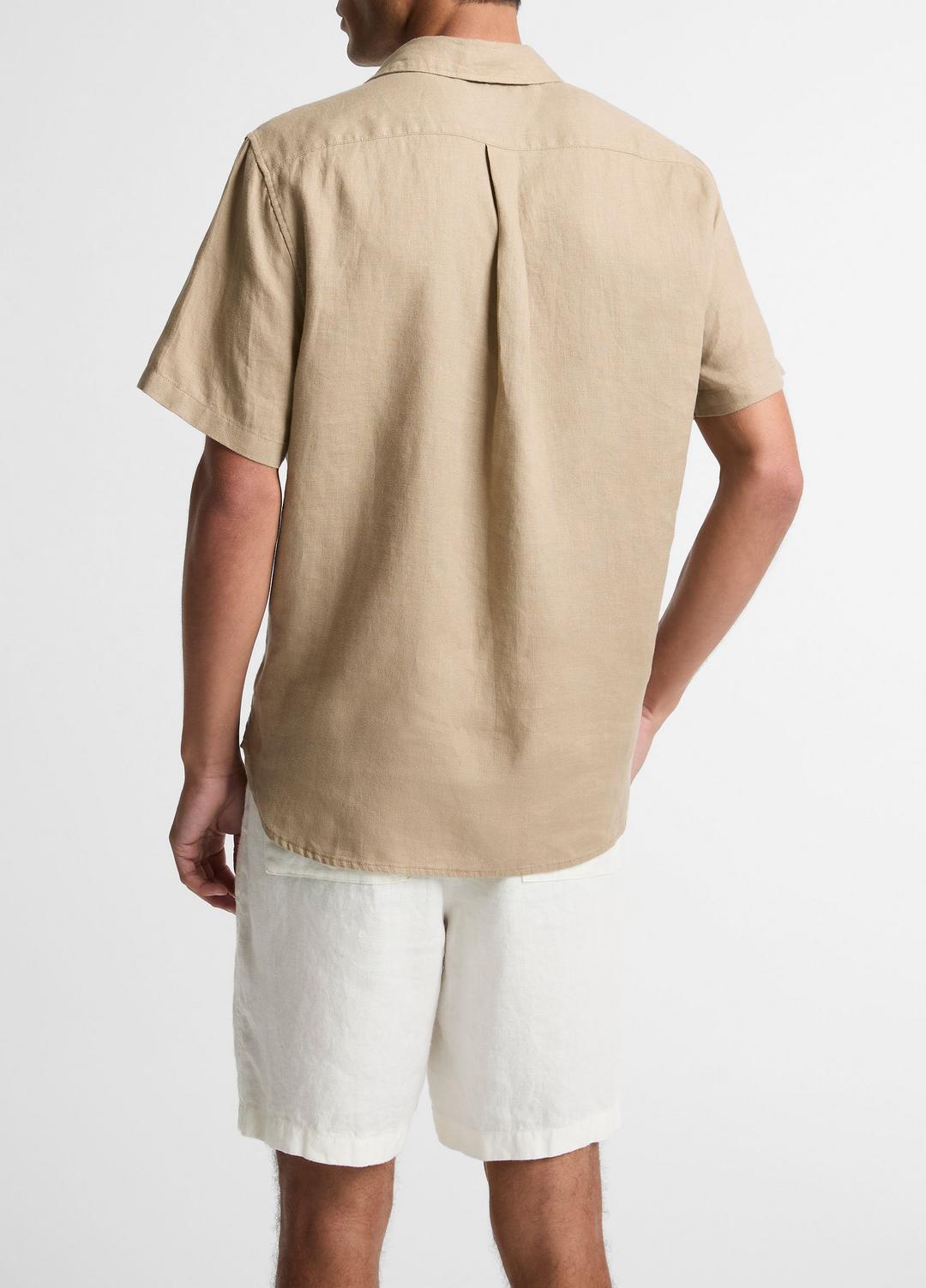 Linen Short-Sleeve Shirt in Long Sleeve | VINCE Men