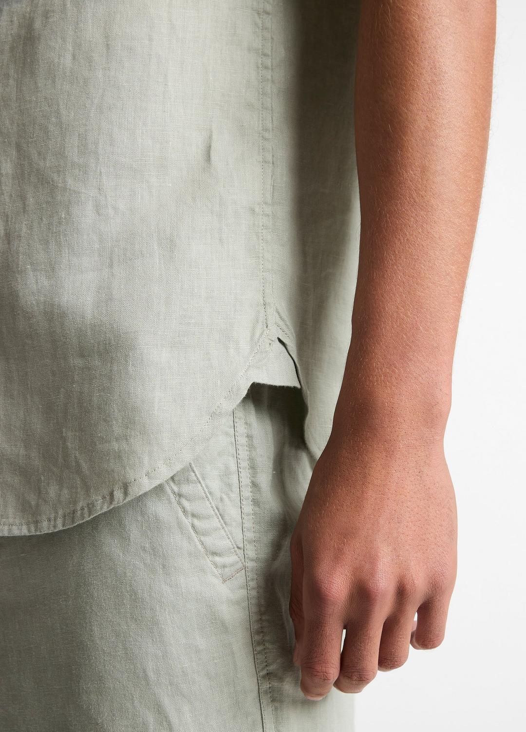 Linen Short-Sleeve Shirt in Long Sleeve | VINCE Men