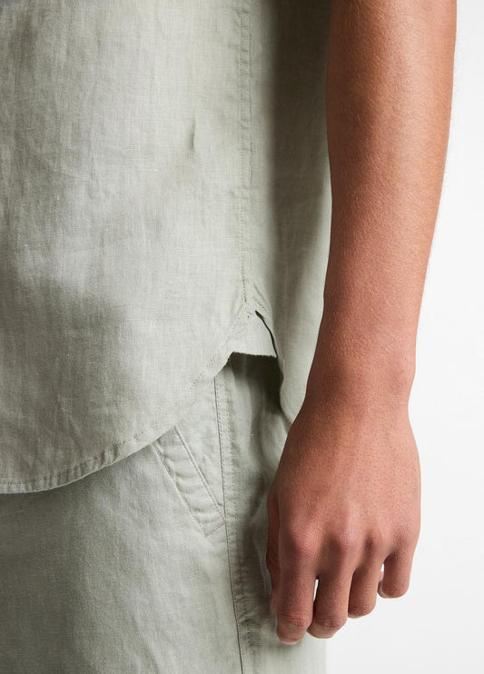 Linen Short-Sleeve Shirt in Long Sleeve | VINCE Men