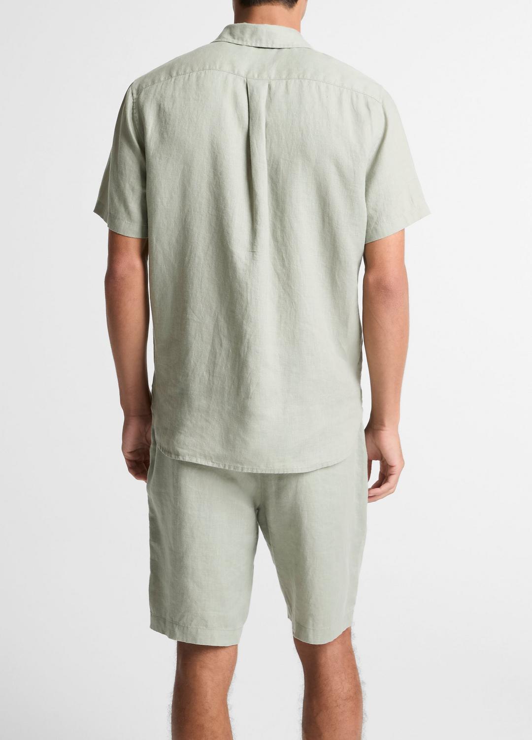 Linen Short-Sleeve Shirt in Long Sleeve | VINCE Men