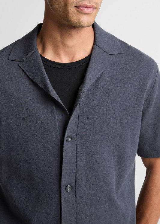 Merino Wool Cabana Shirt  in Short Sleeve | VINCE Men
