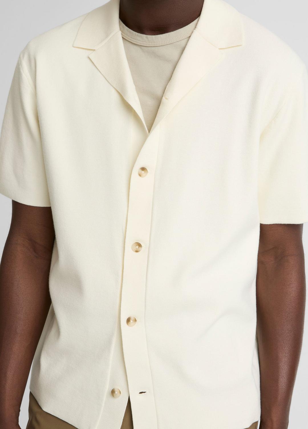 Merino Wool Cabana Shirt  in Short Sleeve | VINCE Men
