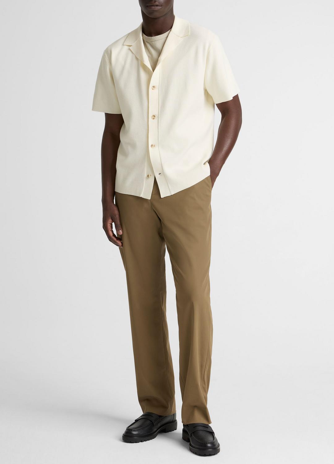 Merino Wool Cabana Shirt  in Short Sleeve | VINCE Men