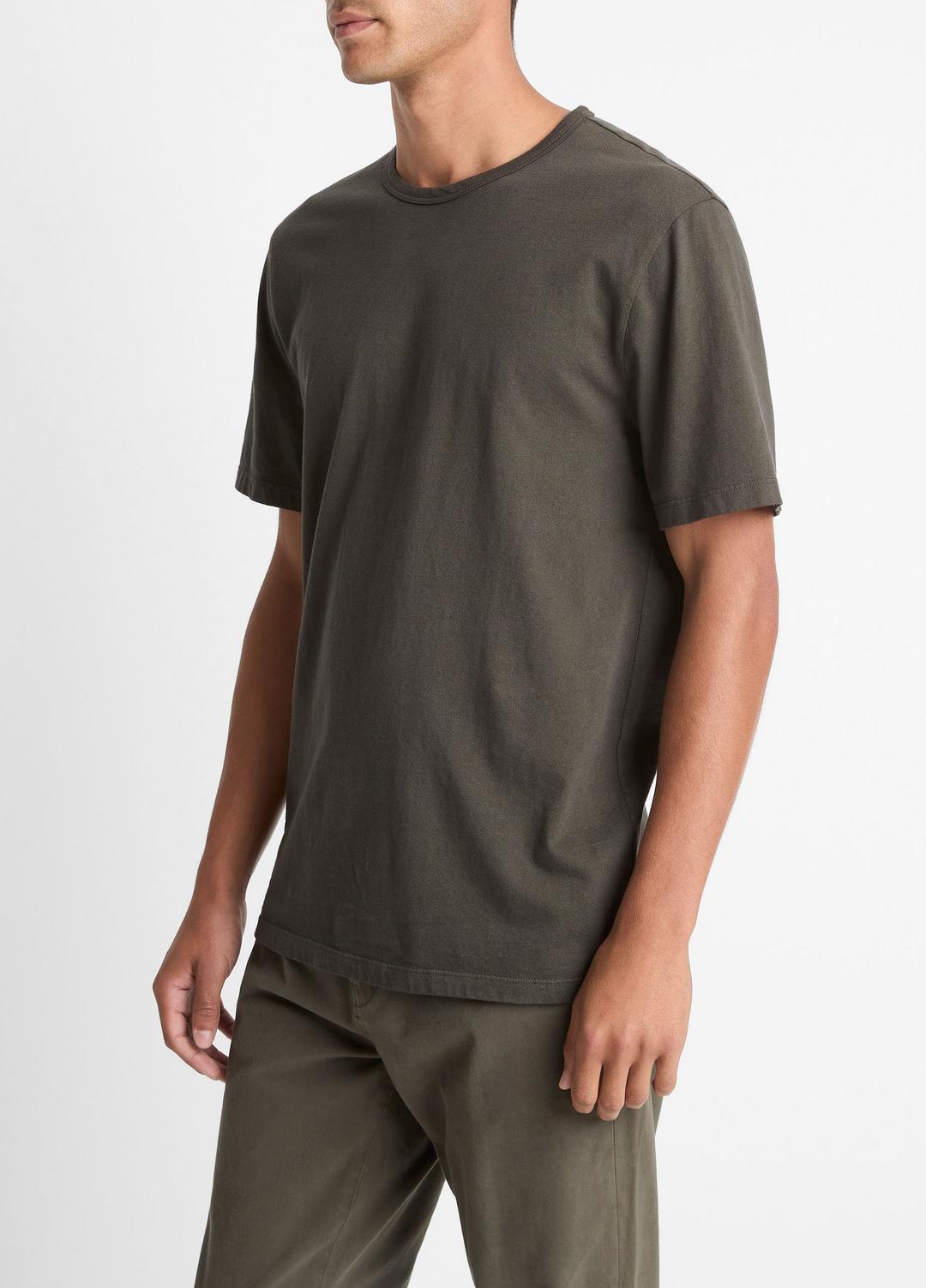 Garment Dye Cotton T-Shirt in Short Sleeve | VINCE Men