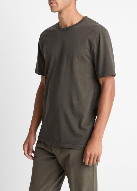 Garment Dye Cotton T-Shirt in Short Sleeve | VINCE Men