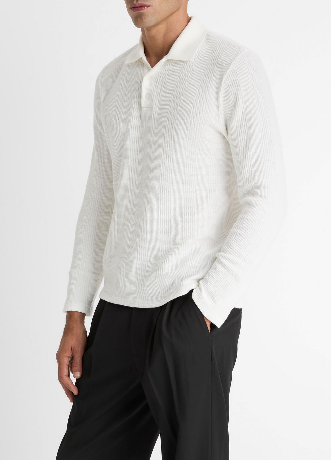 Variegated Cotton Polo Shirt in Henleys & Polos | VINCE Men