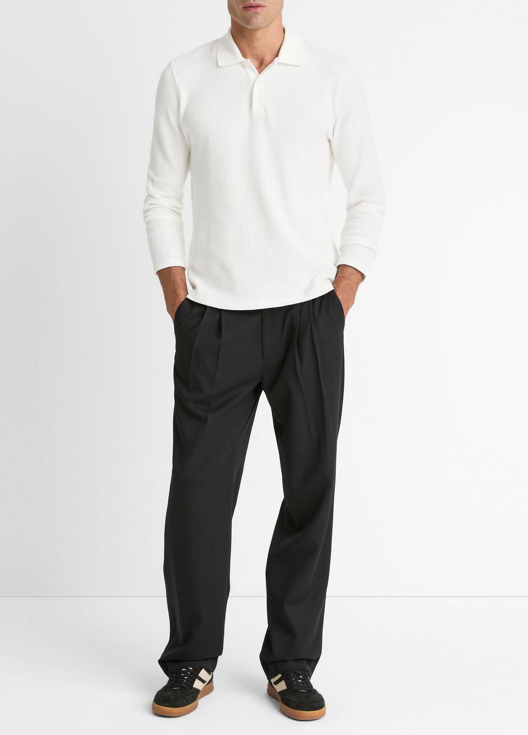 Variegated Cotton Polo Shirt in Henleys & Polos | VINCE Men