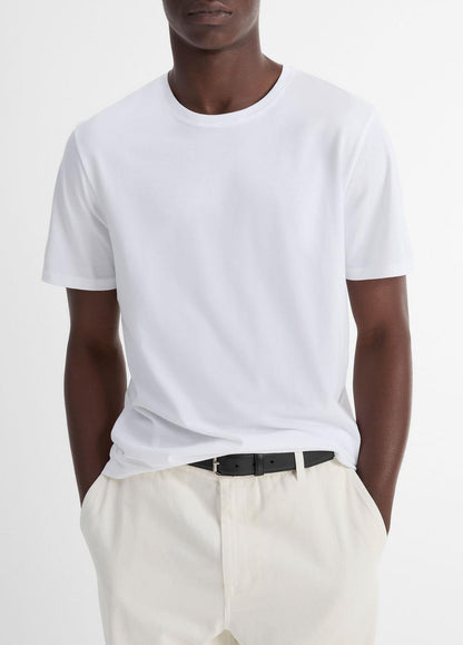 Pima Cotton Crew Neck T-Shirt in Short Sleeve | VINCE Men