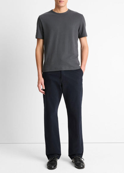 Pima Cotton Piqué Crew Neck T-Shirt in Short Sleeve | VINCE Men