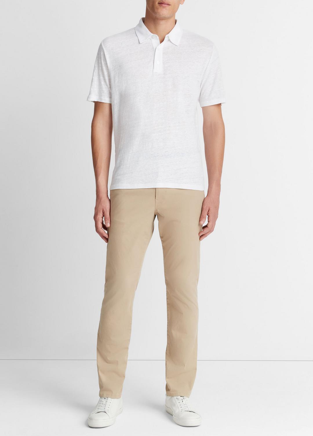 Linen Polo Shirt in Henleys & Polos | VINCE Men