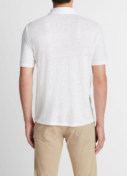 Linen Polo Shirt in Henleys & Polos | VINCE Men