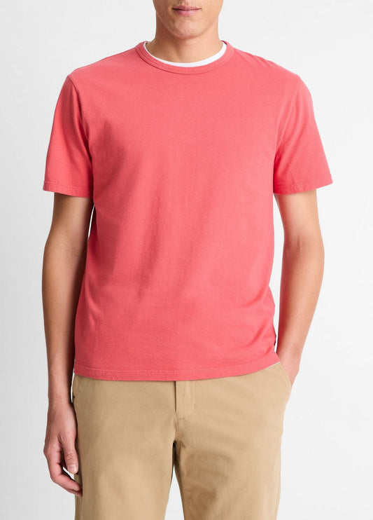 Garment Dye Cotton T-Shirt in Short Sleeve | VINCE Men