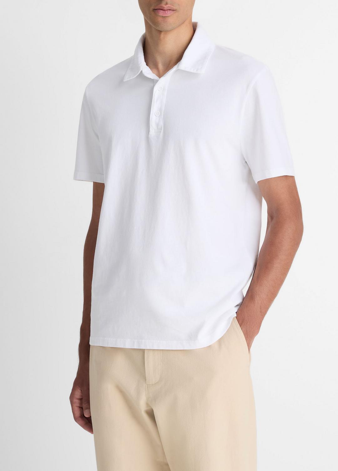 Garment Dye Cotton Polo Shirt in Henleys & Polos | VINCE Men