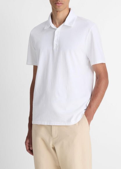Garment Dye Cotton Polo Shirt in Henleys & Polos | VINCE Men