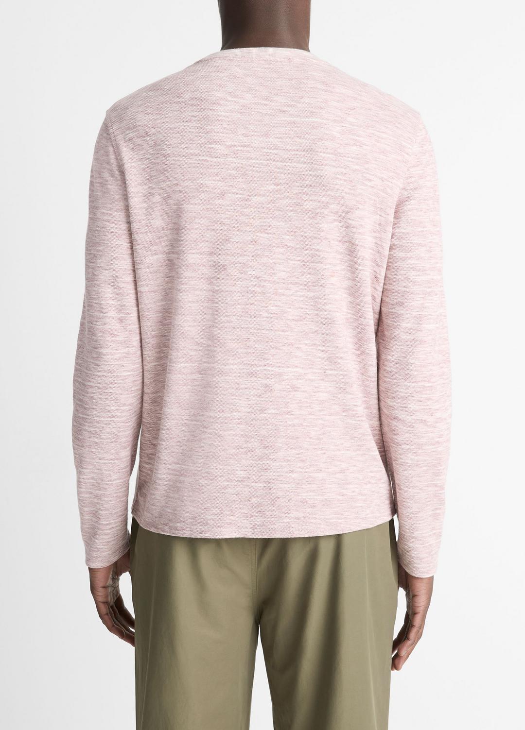 Space-Dye Cotton-Blend Long-Sleeve T-Shirt in Long Sleeve | VINCE Men