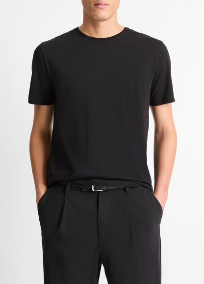 Pima Cotton Crew Neck T-Shirt in Short Sleeve | VINCE Men