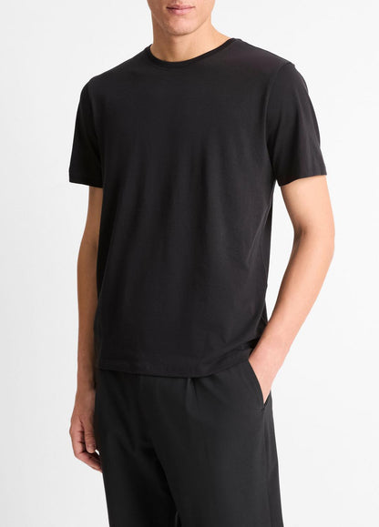 Pima Cotton Crew Neck T-Shirt in Short Sleeve | VINCE Men