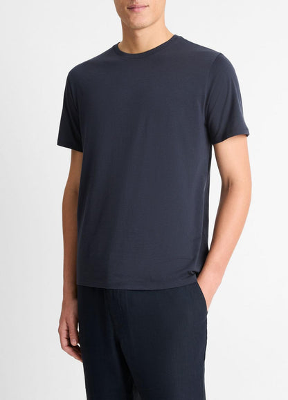Pima Cotton Crew Neck T-Shirt in Short Sleeve | VINCE Men