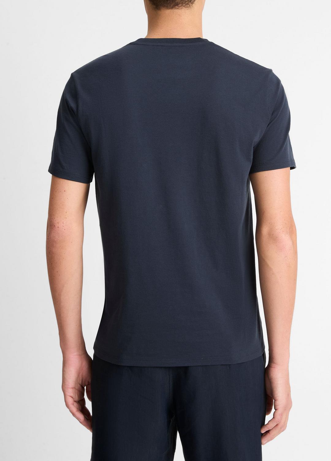 Pima Cotton V-Neck T-Shirt in Short Sleeve | VINCE Men