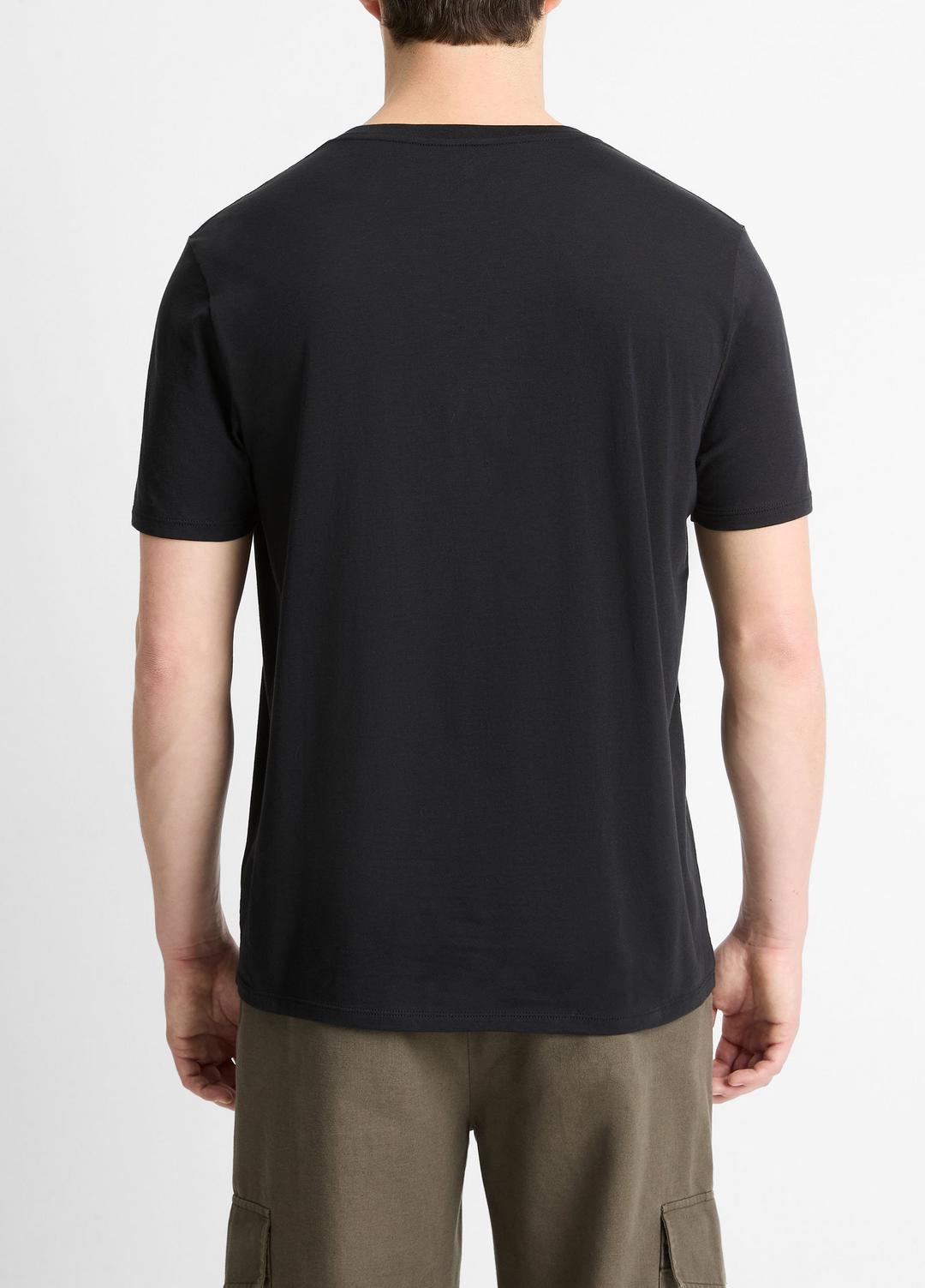 Pima Cotton V-Neck T-Shirt in Short Sleeve | VINCE Men