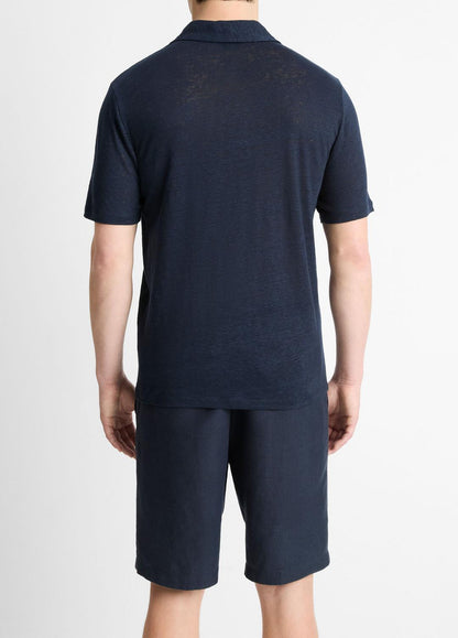 Linen Polo Shirt in Henleys & Polos | VINCE Men