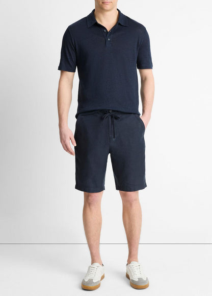Linen Polo Shirt in Henleys & Polos | VINCE Men