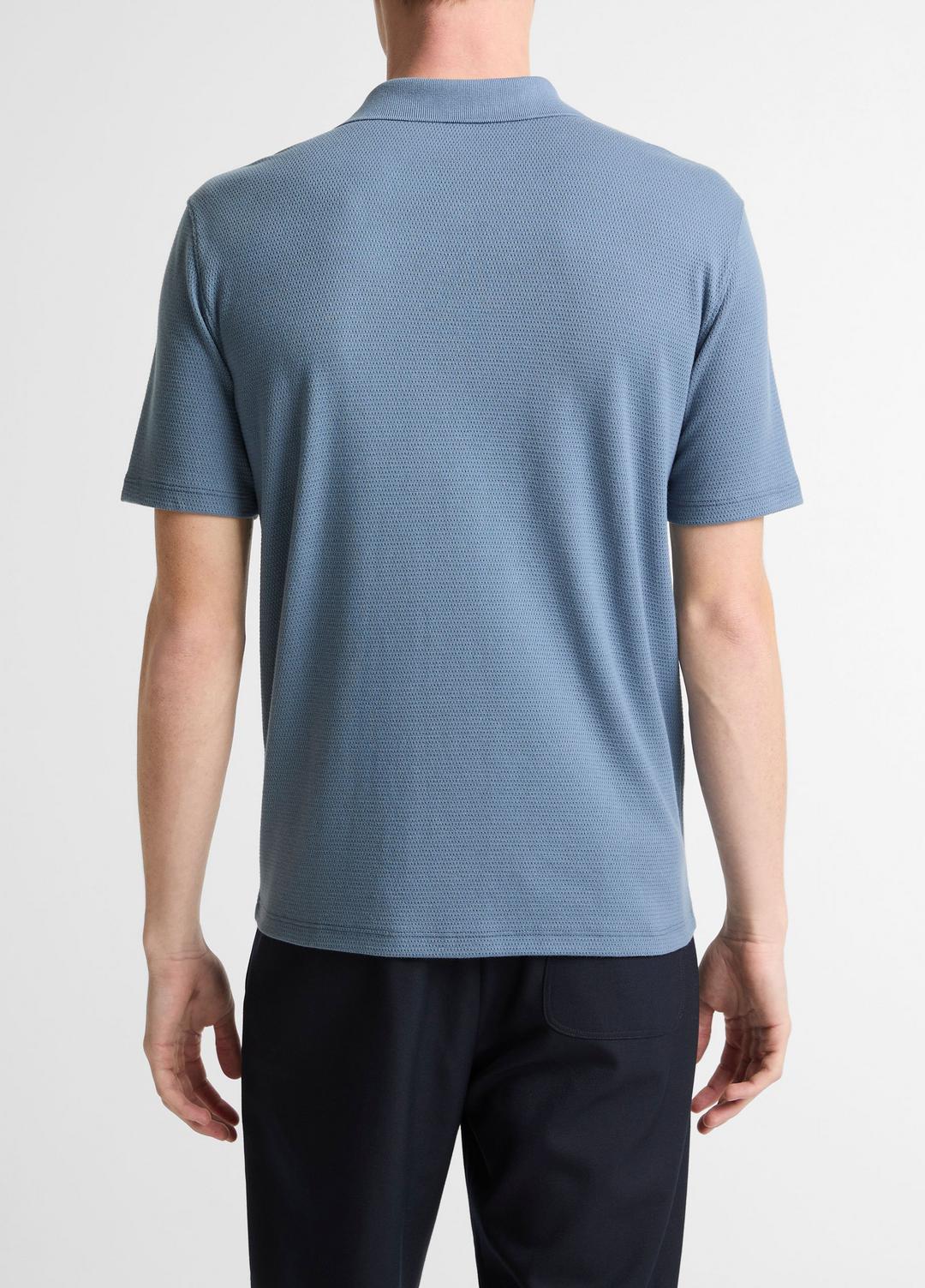 Garment Dye Cotton Polo Shirt in Short Sleeve | VINCE Men
