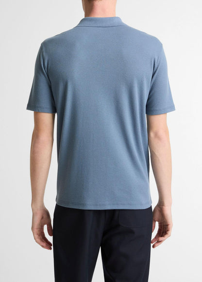 Garment Dye Cotton Polo Shirt in Short Sleeve | VINCE Men