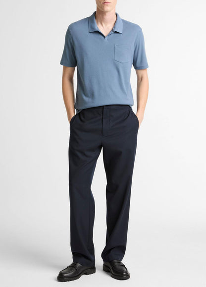 Garment Dye Cotton Polo Shirt in Short Sleeve | VINCE Men