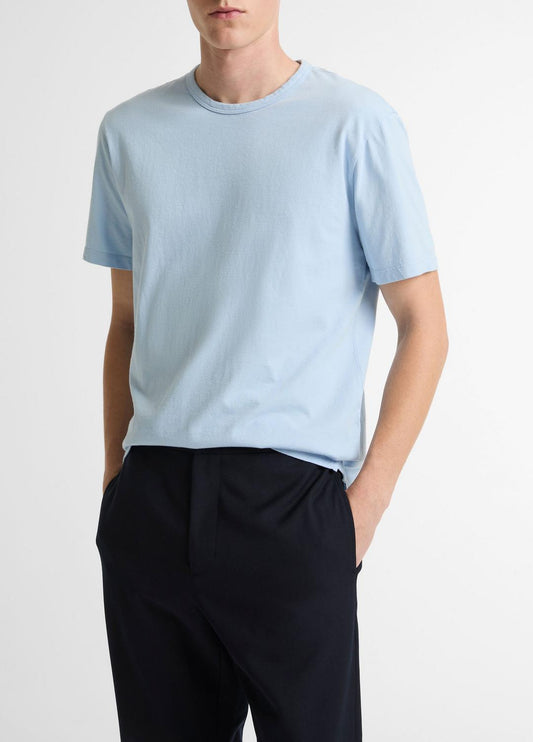 Garment Dye Cotton T-Shirt in Short Sleeve | VINCE Men