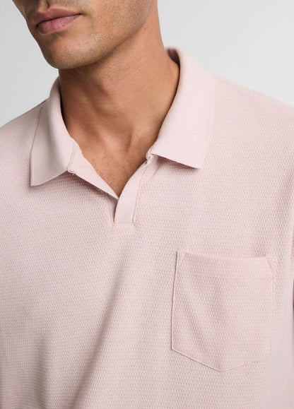 Cotton-Blend Johnny-Collar Polo Shirt in Henleys & Polos | VINCE Men